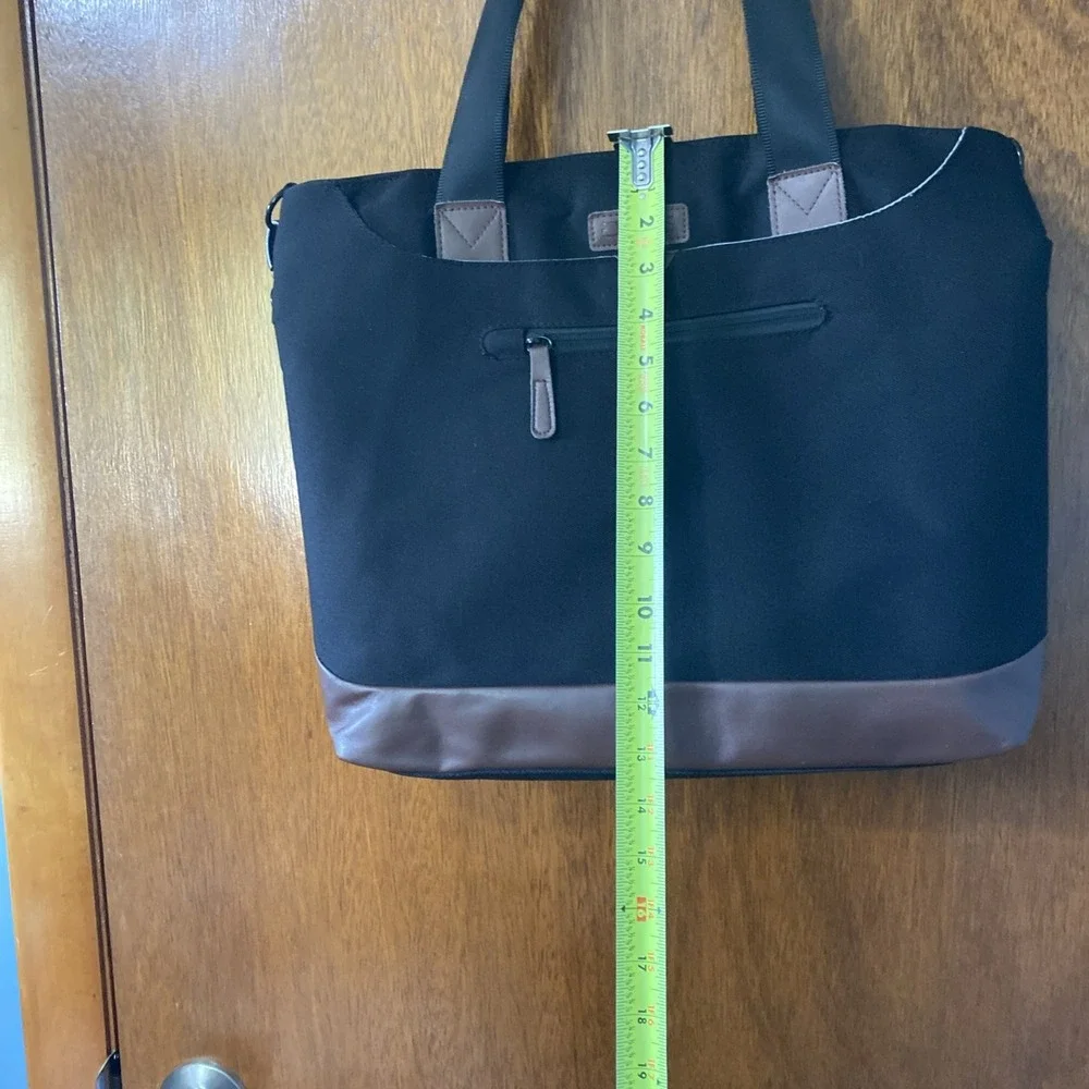 DTBG Laptop Tote Bag Black Nylon 15in Briefcase Messenger Shoulder Bag Unisex